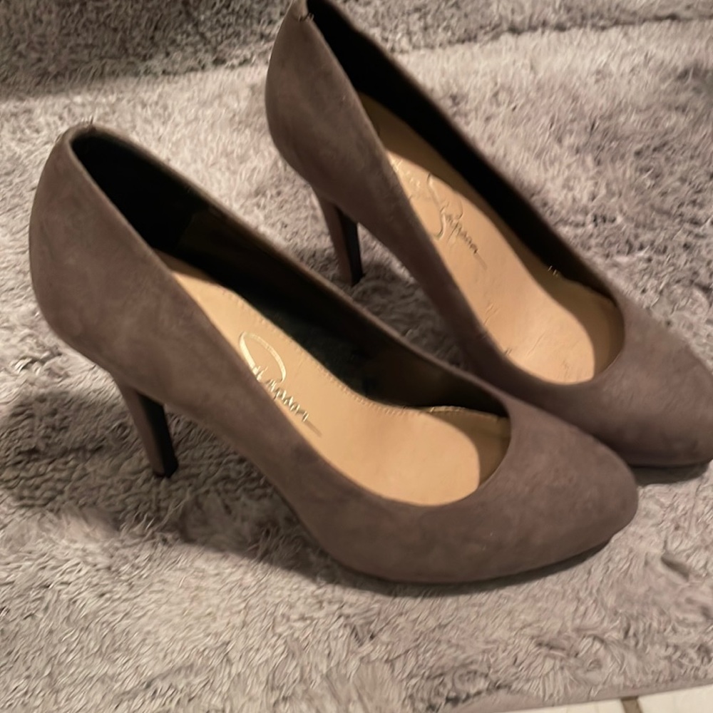 Jessica Simpson heels-gray